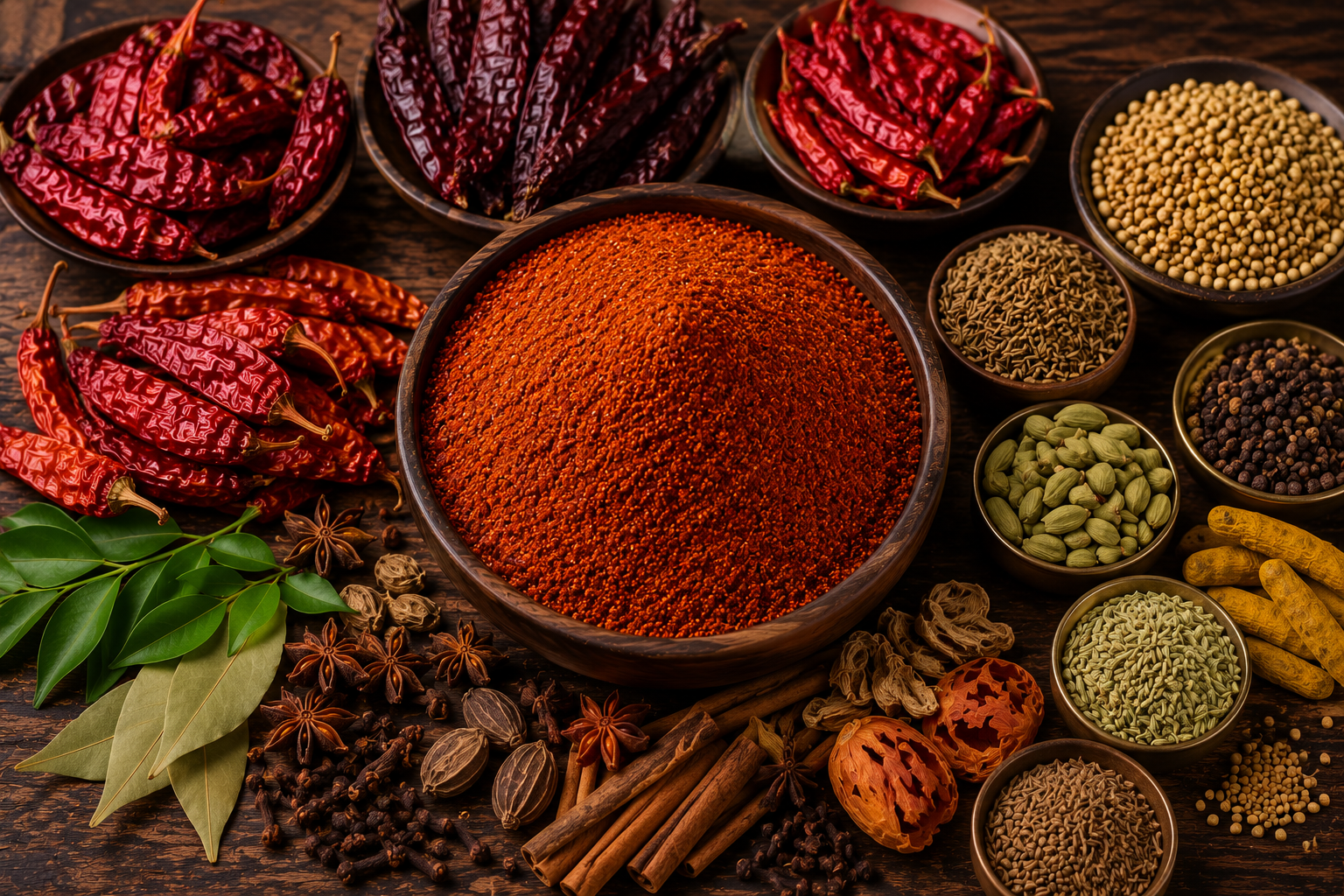 Traditional Malvani Masala made with Byadagi, Kashmiri and Sankeshwari chillies and whole Indian spices