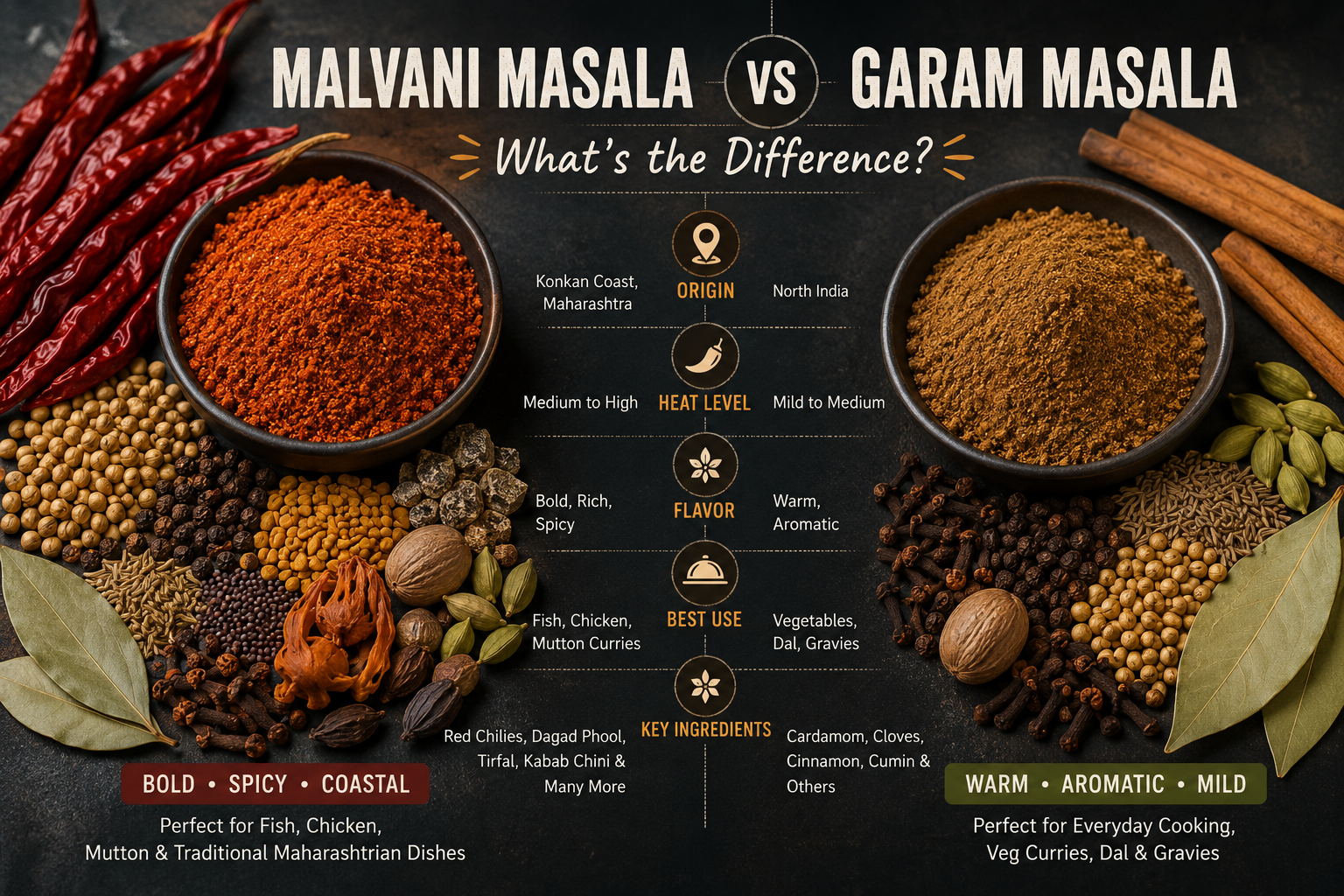 Malvani Masala vs Garam Masala: What's the Difference?